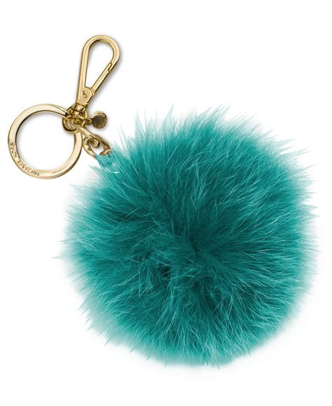 Michael Kors Black Pom Pom Key Chain 